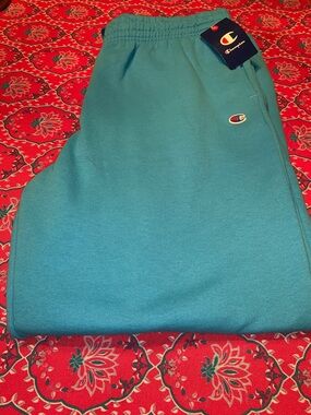 NWT Women’s  Chsmpion Boyfriend Sweat Pants, Aqua.  Sz XL.